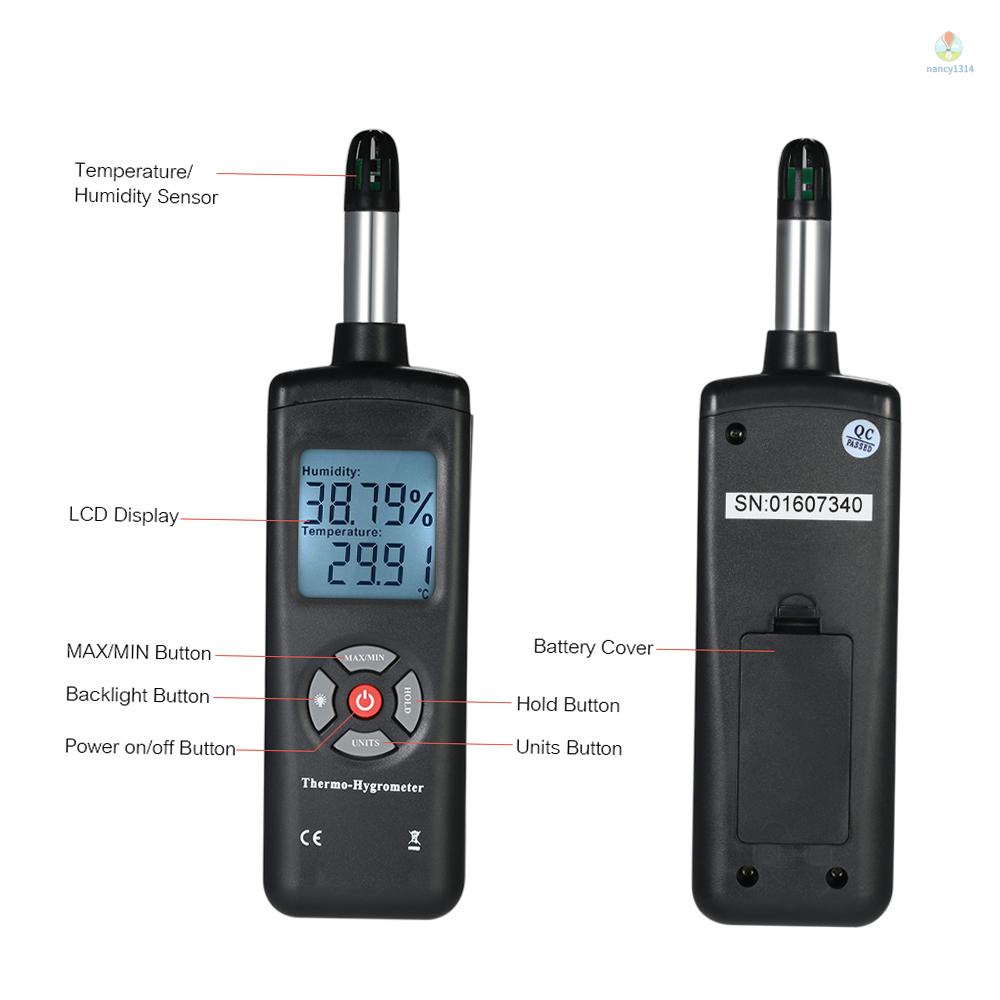 Máy Đo Nhiệt Độ Và Độ Ẩm Màn Hình LCD Kỹ Thuật Số