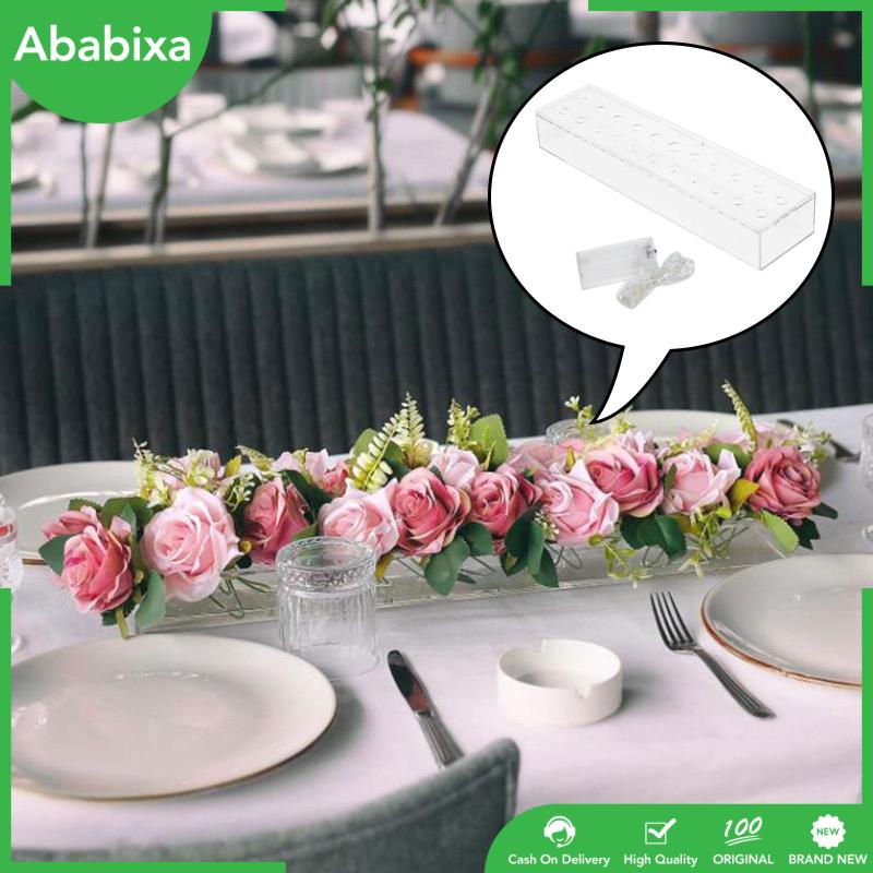 Lọ Hoa Hình Chữ Nhật Bằng Acrylic Trong Suốt Dùng Trang Trí Phòng Khách