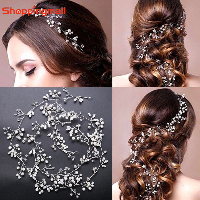 Set 1-36 Cài Tóc Chữ U Màu Vàng / Bạc Đính Đá Ngọc Trai Sang Trọng Cho Cô Dâu