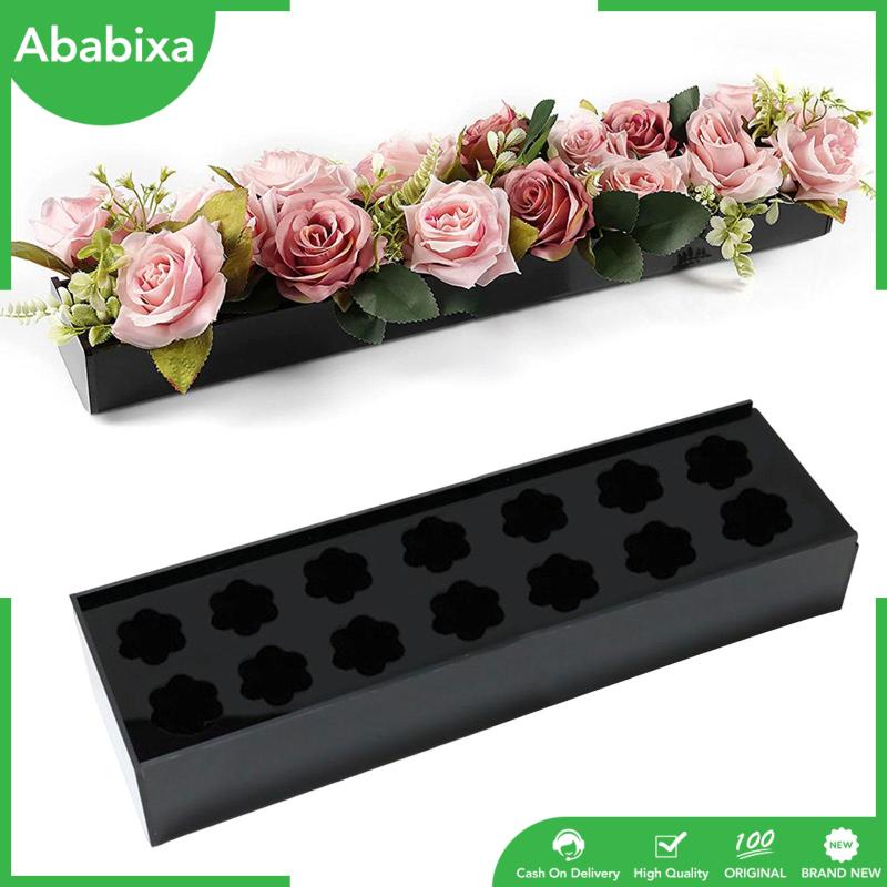 Lọ Hoa Hình Chữ Nhật Bằng Acrylic Dùng Trang Trí Bàn Ăn