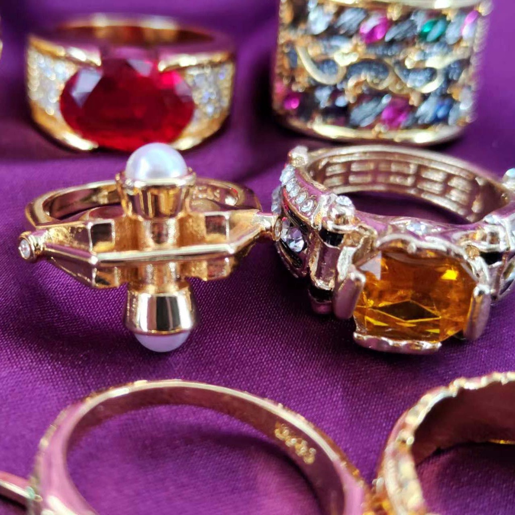 A7 | Nhẫn Pha Lê Zircon Vàng 18K AAA Kích Thước US Size 8 Không Phai Màu FL10