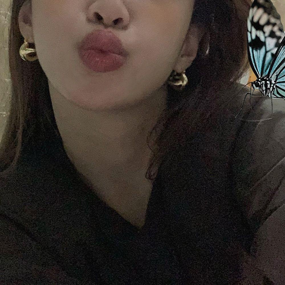 Bông Tai VANES1 Hình Tròn Đan Chéo Phong Cách Hàn Quốc Thời Trang Cho Nữ