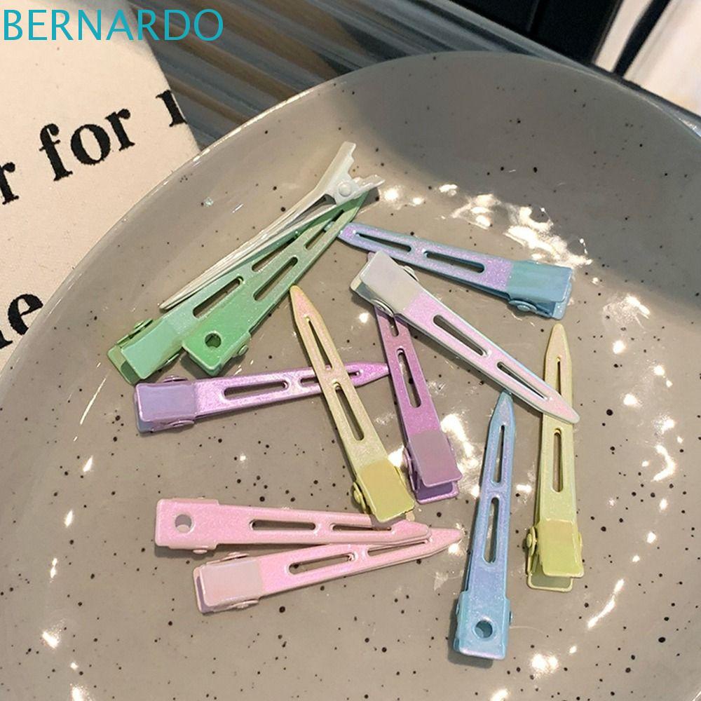 Kẹp Tóc Mái Vịt Nhỏ Bằng Kim Loại Màu Kẹo Tạo Kiểu Tóc Không Để Lại Dấu Vết Phong Cách Hàn Quốc Cho Salon Tóc BERNARDO