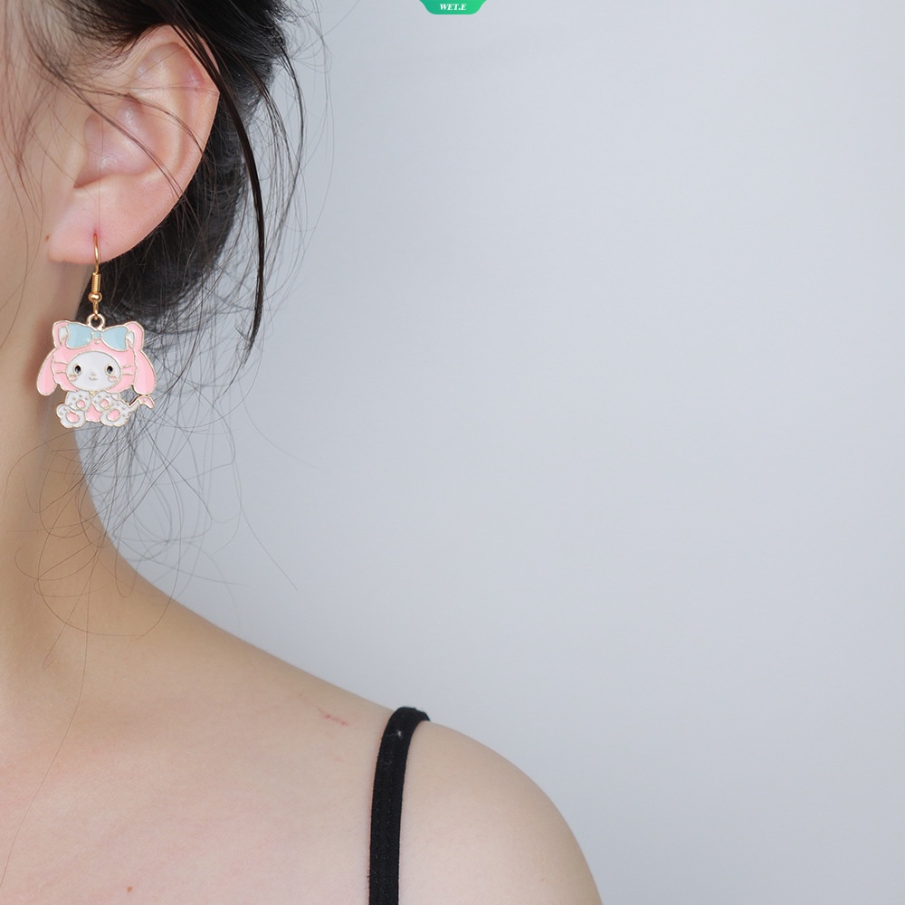 Khuyên Tai Hợp Kim Hình Sanrio Hoạt Hình Dễ Thương Sáng Tạo Thời Trang Nhật Hàn Cho Nữ
