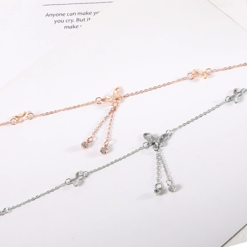 Lắc Chân Hình Bướm Màu Sắc Thời Trang Mùa Hè Cho Nữ