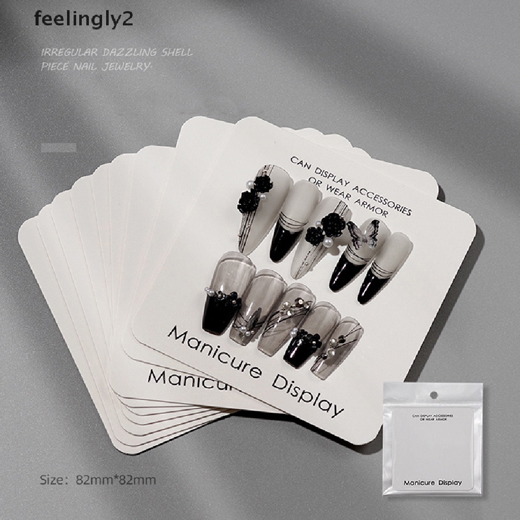 [Hàng Có Sẵn] Set 10 Thẻ Dán Móng Tay Giả Trưng Bày