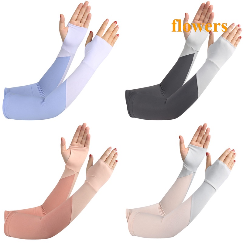 Găng Tay Dài Hở Ngón Chống Tia UV Bảo Vệ Khi Lái Xe / Leo Núi