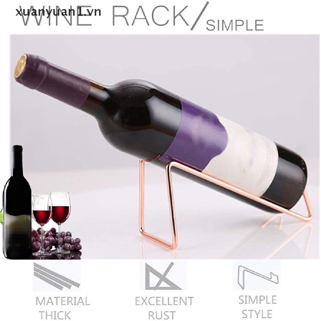 Giá Đỡ Chai Rượu Vang Bằng Kim Loại Gắn Tường Tiện Dụng