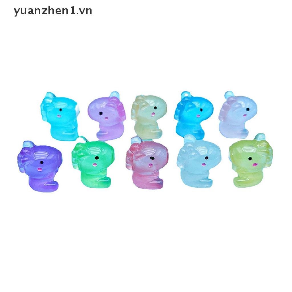 Set 2 Chú Ngựa Dạ Quang Mini Trong Suốt Trang Trí