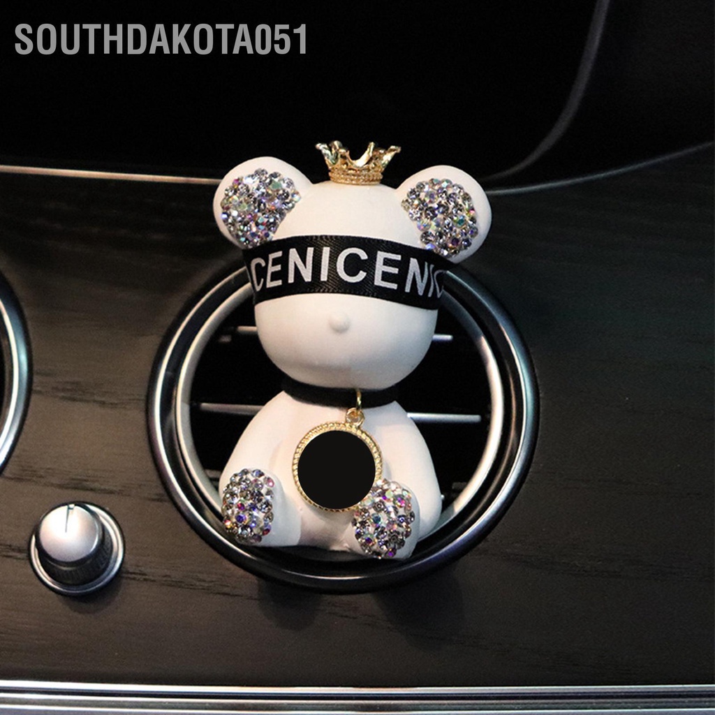 Southdakota051 Lỗ Thông Hơi Ô Tô Kẹp Dễ Thương Kim Cương Giả Gấu Kéo Dài Hương Thơm Nhẹ Không Khí Ôn Tập Với Loại