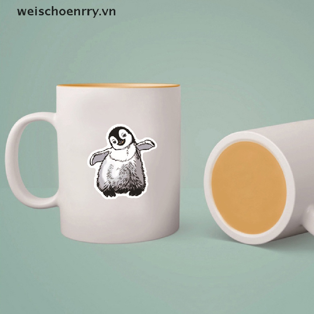 50 Sticker Hình Chim Cánh Cụt Dễ Thương Chống Nước Trang Trí Xe Hơi Xe Máy