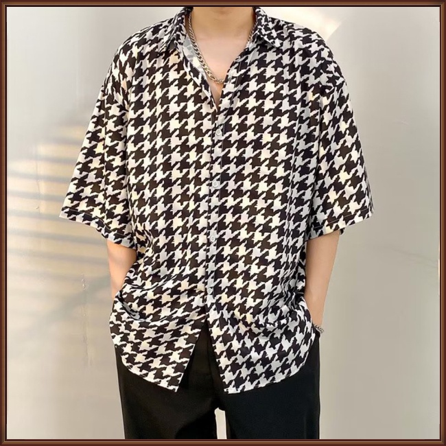 Áo Sơ Mi Tay Ngắn Dáng Rộng Thời Trang Mùa Hè Cho Nam