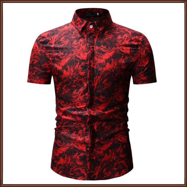 Áo Sơ Mi Ngắn Tay In Họa Tiết Cá Tính Theo Phong Cách Mùa Hè Dành Cho Nam