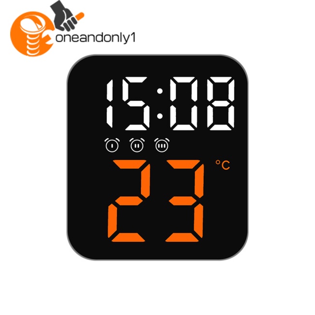 Đồng Hồ Báo Thức Điện Tử Có Đèn Led Hiển Thị Nhiệt Độ Và Ngày Tháng 2 Mức Độ Sáng Điều Chỉnh Được
