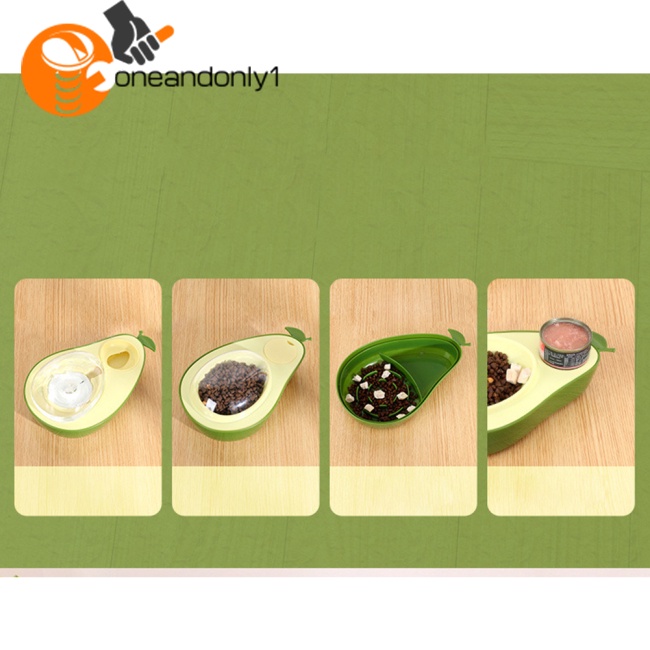 Dụng Cụ Đựng Nước Uống Cho Thú Cưng Hình Quả Bơ Hoạt Hình Chống Nghẹt Đa Năng Kích Thước Nhỏ / Vừa /