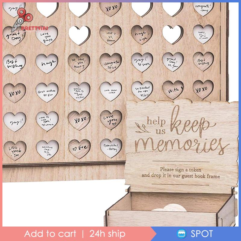 [Prettyia1] Khung Ảnh Gỗ Nhỏ Giọt Cho Khách Mời Đám Cưới / Ngày Lễ