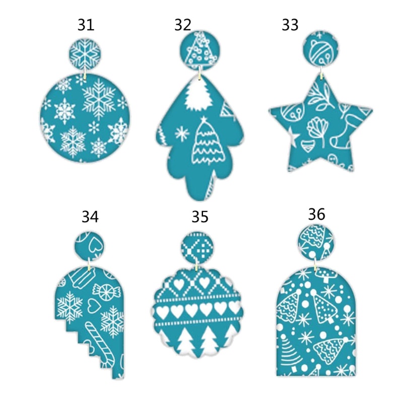 Bông Tai Bằng Đất Sét In Họa Tiết Xinh Xắn