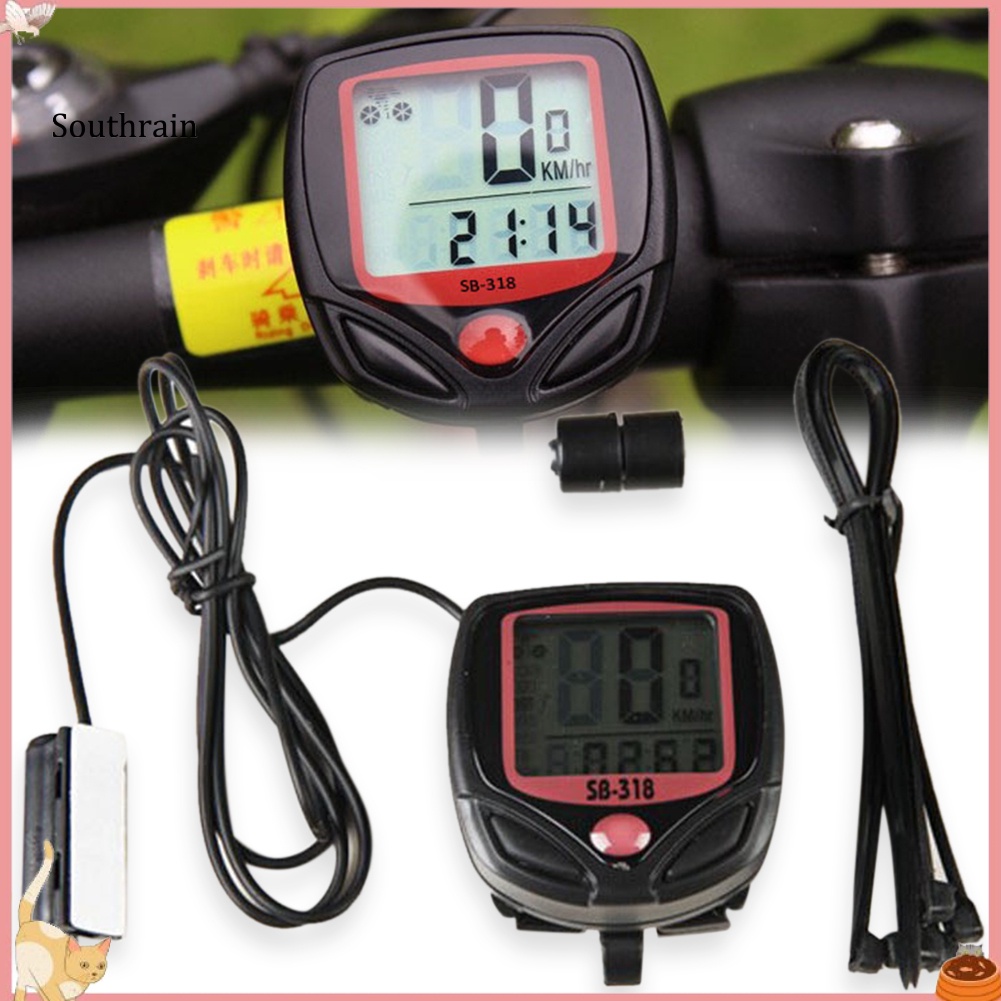 Đồng Hồ Đo Tốc Độ Chống Nước Màn Hình LCD Cho Xe Đạp Leo Núi