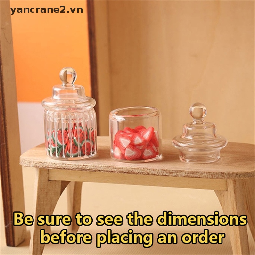 Lọ Thủy Tinh Đựng Kẹo 1: 12 Có Nắp Nhỏ Trang Trí Nhà Búp Bê / Nhà Búp Bê {yancrane2.vn}