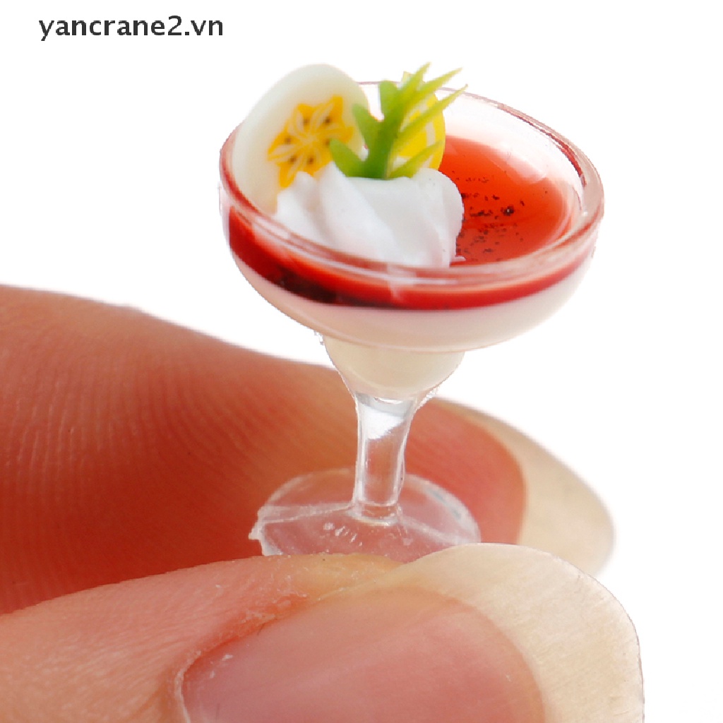 Ly Kem Sữa Chua 2.vn Mini Tỉ Lệ 1: 12 Trang Trí Nhà Búp Bê