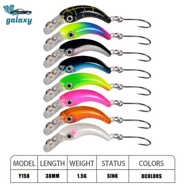 Galaxy Mồi Giả Nhử Cá Hình Nơ Bằng Nhựa Cứng 3.8cm / 1.5g