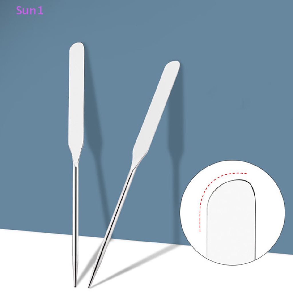 Set 3 Muỗng Tán Kem Nền Hai Đầu Bằng Thép Không Gỉ Kèm Túi Đựng Tiện Lợi