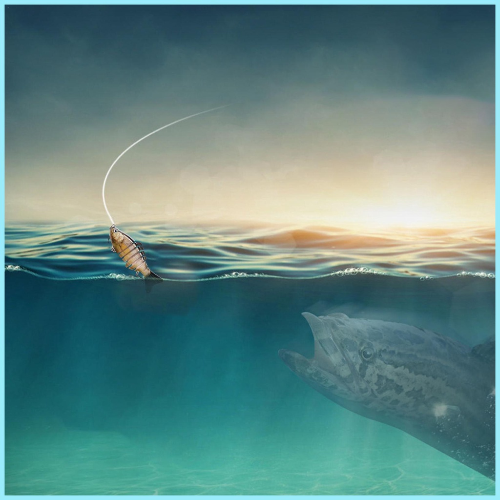 Mồi Câu Cá Nước Mặn Nhiều Khớp Mắt 3D Chuyên Dụng