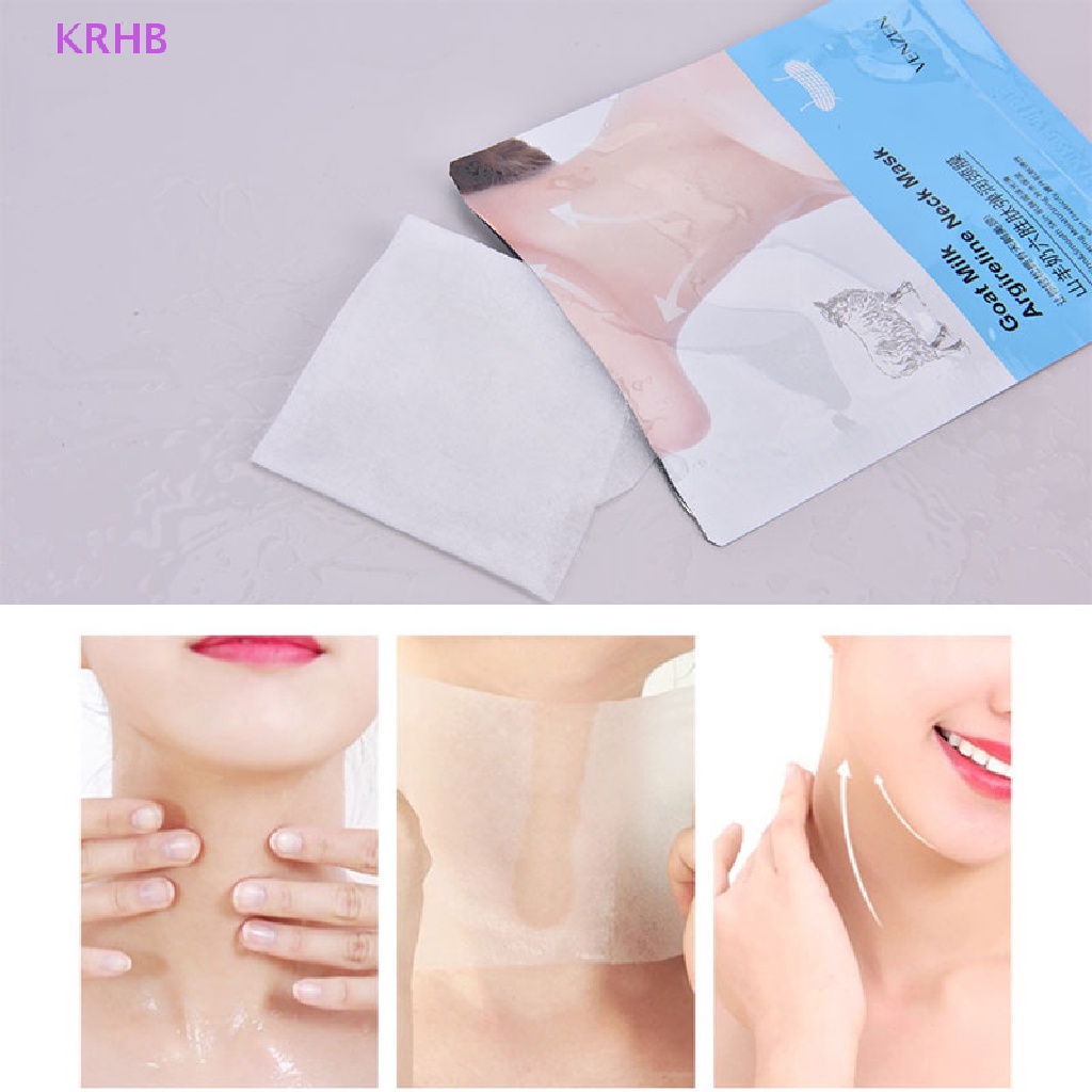 Set 5 Mặt Nạ Dưỡng Da Cổ Chiết Xuất Sữa Dê Hexapeptide Làm Trắng Da