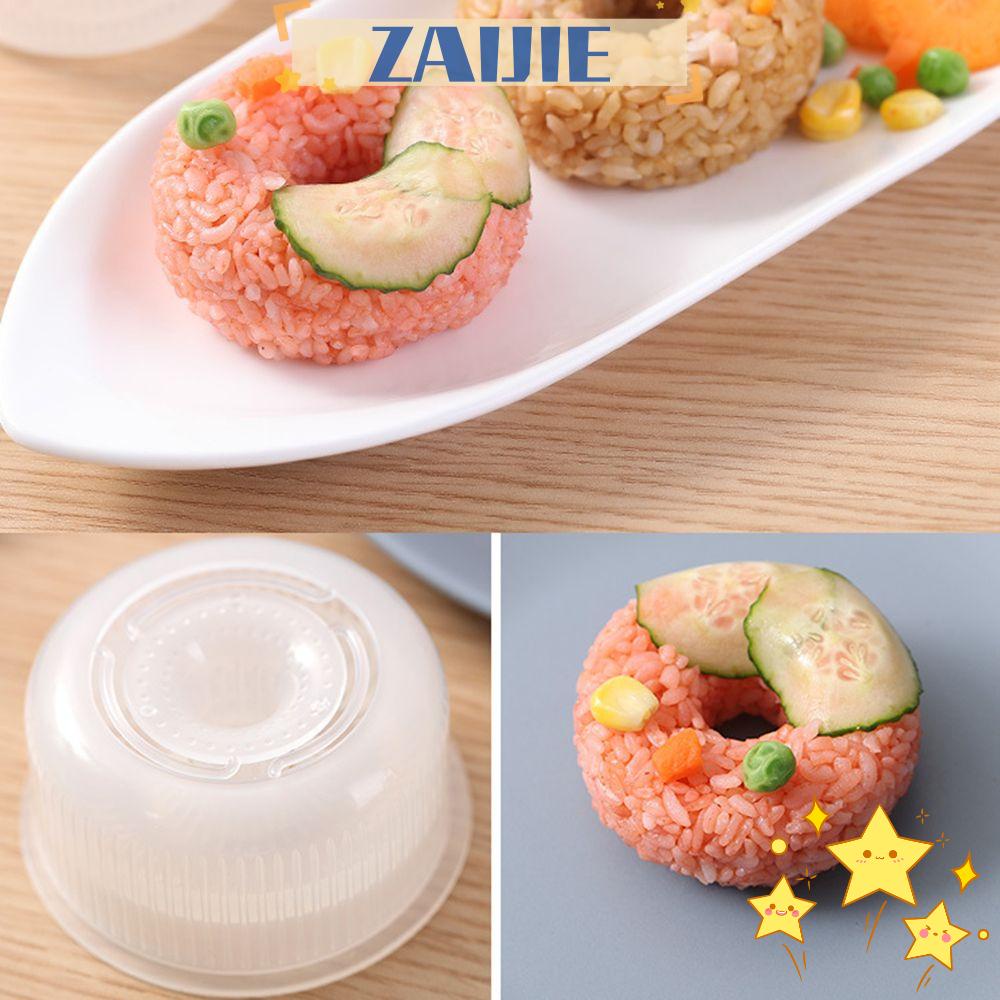 ZAIJIE PP Rice Ball Mold Donut Round Rice Ball Press Mold Sushi Maker New Easy Creative DIY Non-Stick Kitchen Accessories Children's Baby Bento Set