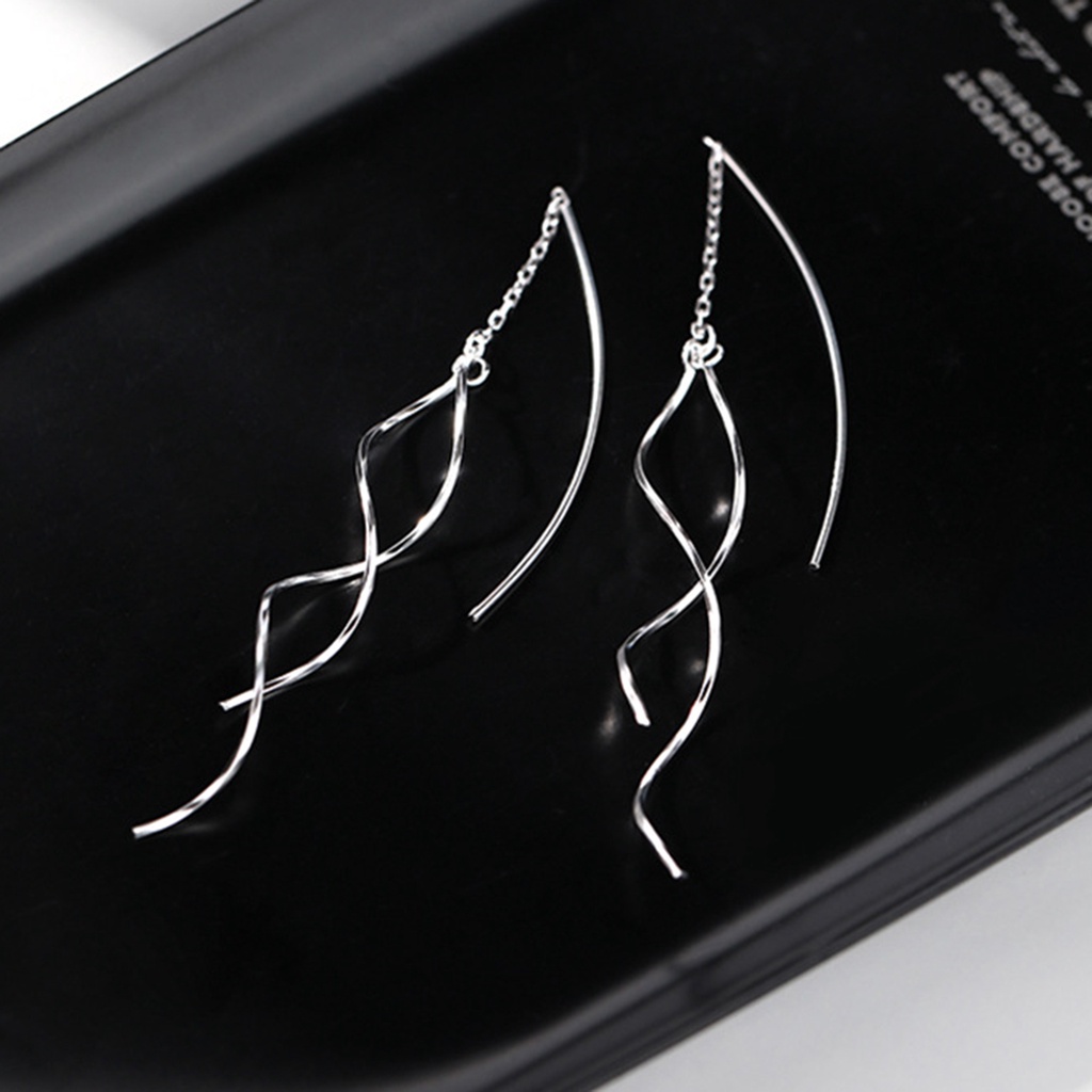 1 Đôi Bông Tai Dáng Dài Họa Tiết Hình Học Độc Đáo Thời Trang Cho Nữ