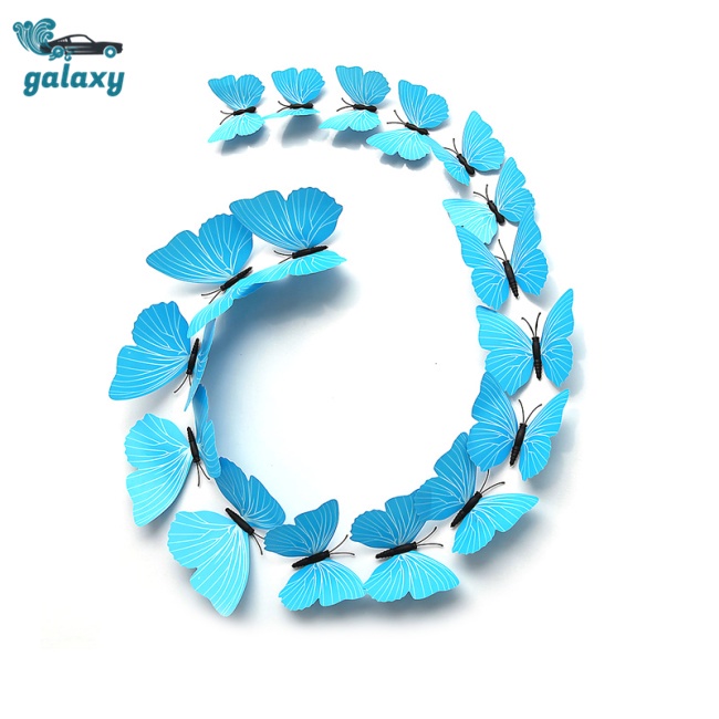 Galaxy Set Sticker Dán Tường Họa Tiết Hình Con Bướm Dạ Quang Dùng Trang Trí Nhà