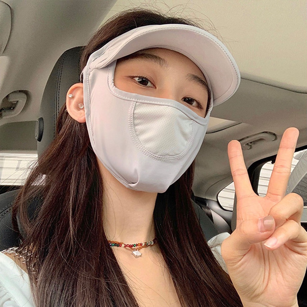 Mũ Trùm Đầu Che Nắng Màu Trơn Thoáng Khí Màu Sắc Thời Trang Cho Nữ