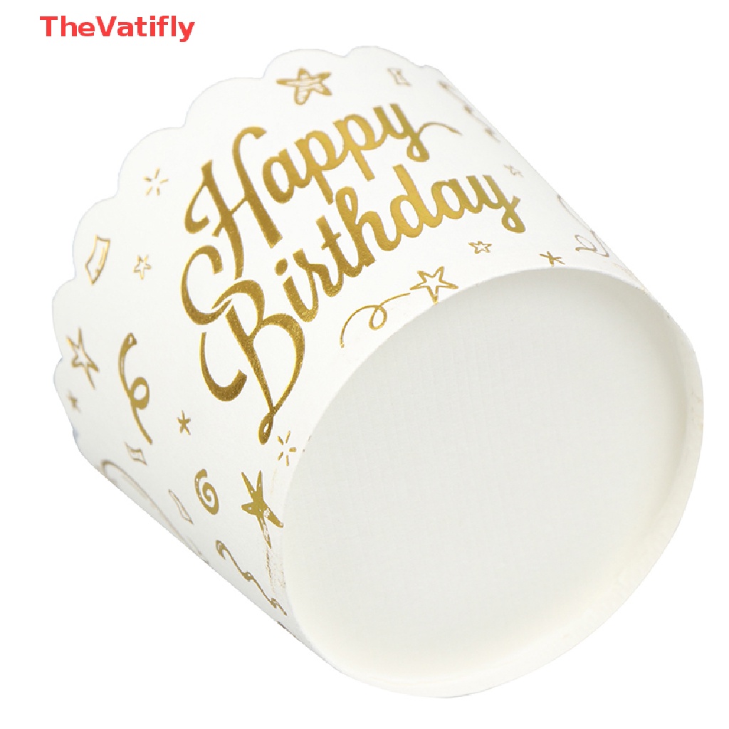 [Thevalifly] Set 50 Vỏ Giấy Đựng Bánh Muffin Cupcake Hình Ngôi Sao Vàng HOT