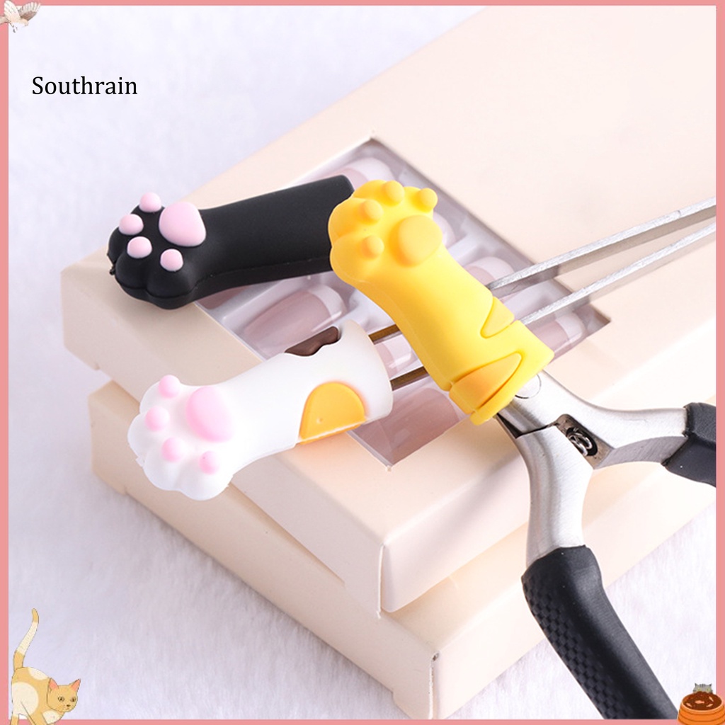 Kẹp Gắp Bằng Silicon Hình Mèo Bảo Vệ Tay Chống Đau Khi Làm Móng Tại Nhà