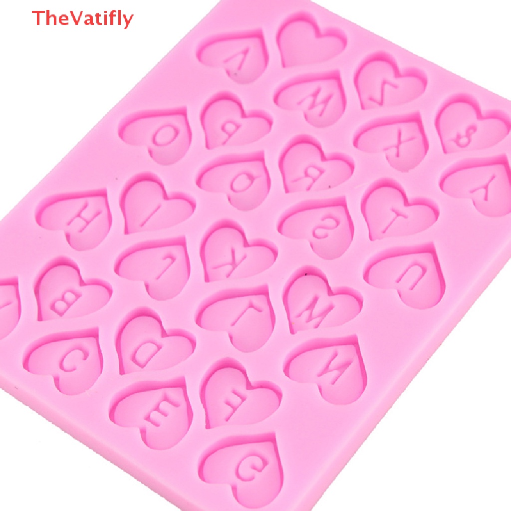 Khuôn Silicone Làm Bánh Hình Trái Tim Và Chữ 3D DIY