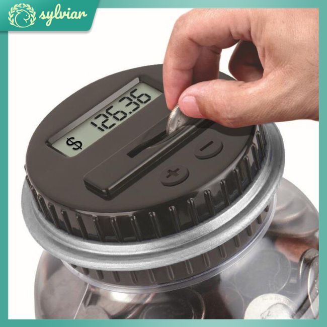 Hộp Đựng Tiền Tiết Kiệm / Điện Tử Trong Suốt Đếm Số Đếm Tiện Dụng