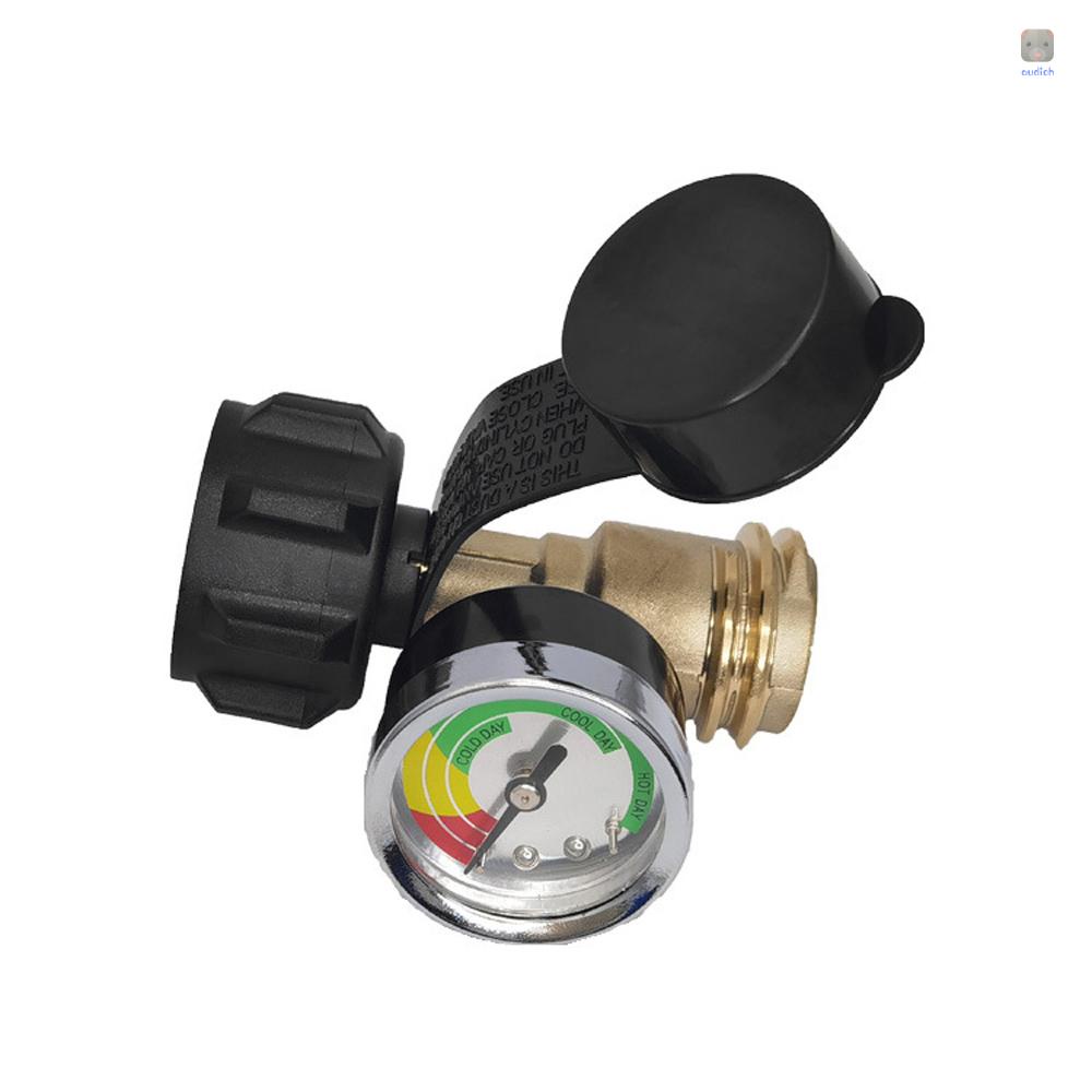 Van Chuyển Đổi Khí Ga QCC / Type1 Kèm Đồng Hồ Đo Áp Suất 5-100lb Propane