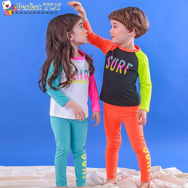 Bộ Đồ Bơi Dài Tay Chống Nắng Mau Khô Thời Trang Cho Trẻ Em