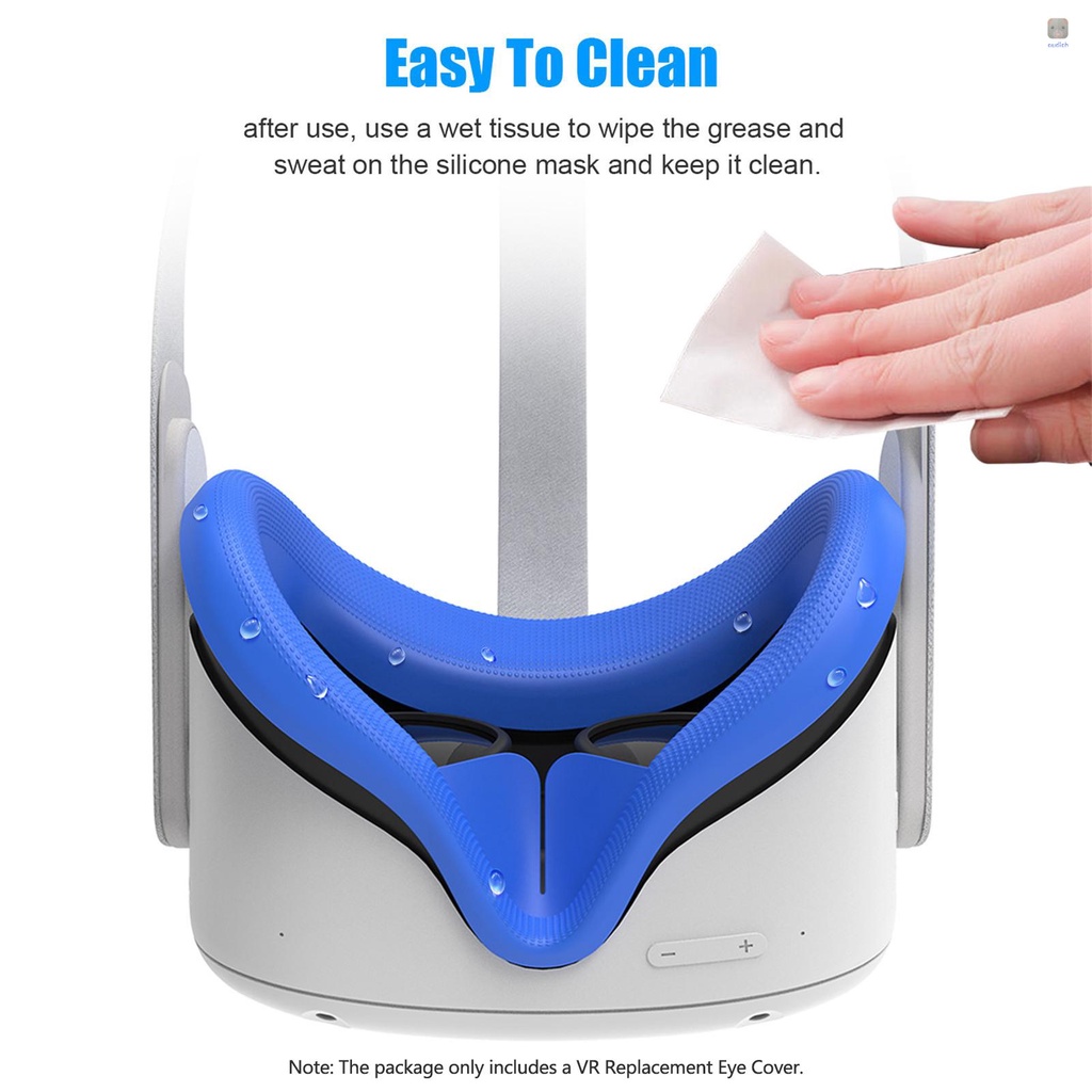 Vỏ Silicon Che Mắt Chống Mồ Hôi Có Thể Giặt Lại Cho Oculus Quest 2