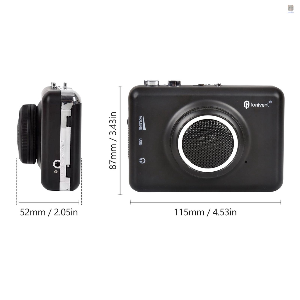 Máy Nghe Nhạc MP3 Mini Hình Băng Cát Sét Cổng 3.5mm Tương Thích Với PC Laptop