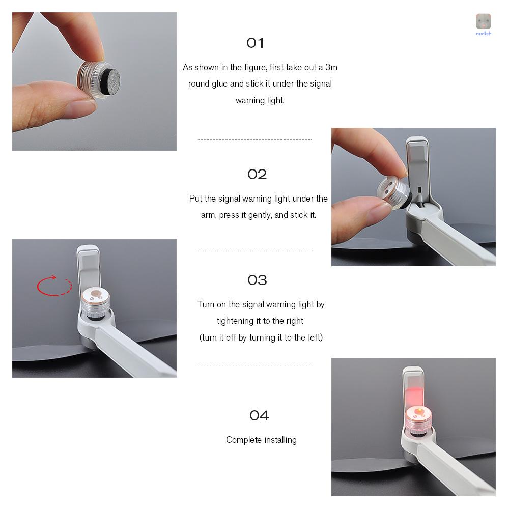 Startrc Set 4 Đèn Nhấp Nháy Cảnh Báo Ánh Sáng Đỏ / Xanh Dương Độ Sáng Cao Thay Thế Kèm Pin Cho DJI Mavic Mini / FPV