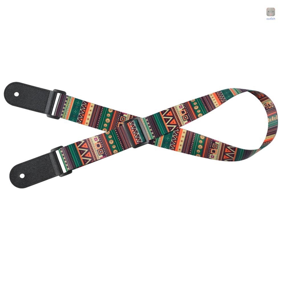 Dây Đeo Đàn Ukulele Bằng Polyester Mềm Mại In Họa Tiết Có Thể Điều Chỉnh Kèm Dây Treo Tiện Dụng