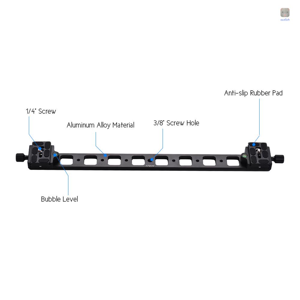 Tấm Trượt Máy Ảnh Andoer PU-480 Tháo Lắp Nhanh Bằng Hợp Kim Nhôm Cho Đầu Bi
