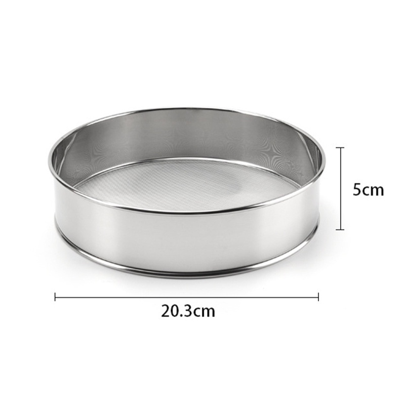 Rây Bột Bằng Thép Không Gỉ 304 60 15 / 20cm Có Tay Cầm Tiện Dụng