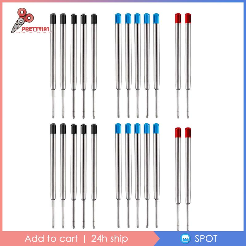 1 [Prettyia1] Set 24 Ruột Bút Bi Ngòi 1.0mm Đen