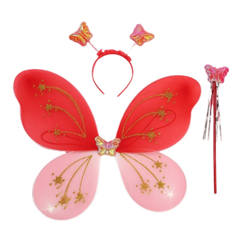 Set 3 Đôi Cánh Thiên Thần Và Đôi Cánh Bướm Hóa Trang Halloween Cho Bé Gái