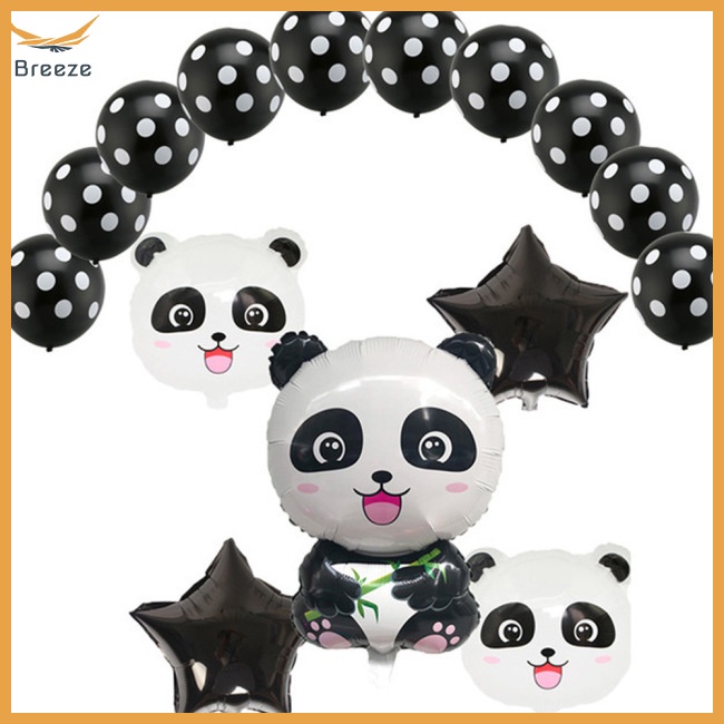 1 Bong Bóng Lá Nhôm Hình Gấu Trúc Hoạt Hình 18inch &amp; 76x49cm Trang Trí Tiệc Sinh Nhật