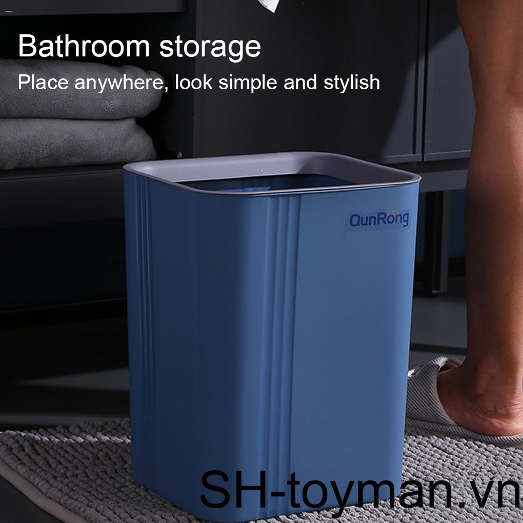 Bộ 2 Giỏ Đựng Rác Hình Vuông Thiết Kế Đơn Giản Tiện Dụng Cho Nhà Bếp / Phòng Khách / Văn Phòng