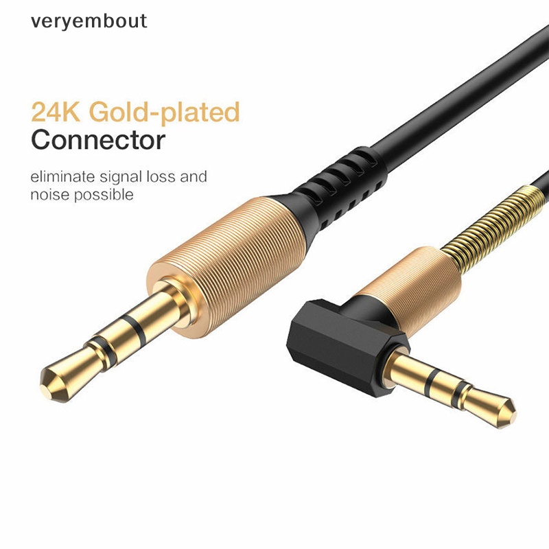 Dây Cáp Âm Thanh Chữ L Jack Cắm 3.5mm Chuyên Dụng Cho Xe Hơi