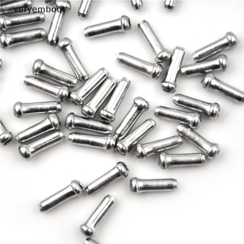 Set 100 Nắp Đậy Dây Phanh Xe Đạp Bằng Nhôm Màu Bạc